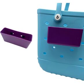 Organizer Accessory For Bogg Bag Simply Southern Tote Insert Holder Charm for Sunglasses, Keychain, Cellphone, Wallet - Compatible with Most Beach Totes(Purple)