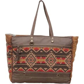 Myra Bag Western Leather Weekender Bag for Women - Patterns