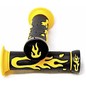XKMT-Flame Gel Style H Grips Yellow ATV Quad Compatible with Kawasaki Polaris SEADOO BOMBARDIER Jet SKI ATV Foreman Recon Rincon Kawasaki Brute Force Prairie [B017QV9AO2]