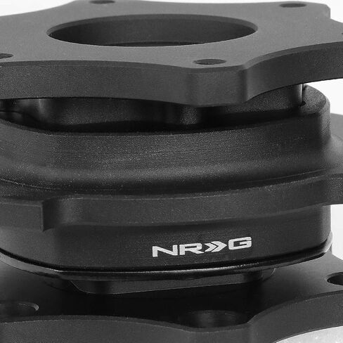 NRG Innovations NRG-SRK-R200BK-BK SRK-R200BK-BK SFI 42.1/6- Bolt Steering Wheel Quick Release Adapter, Black in Kuwait
