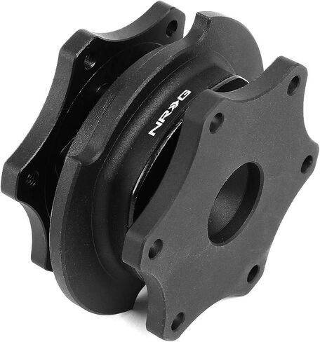 NRG Innovations NRG-SRK-R200BK-BK SRK-R200BK-BK SFI 42.1/6- Bolt Steering Wheel Quick Release Adapter, Black in Kuwait