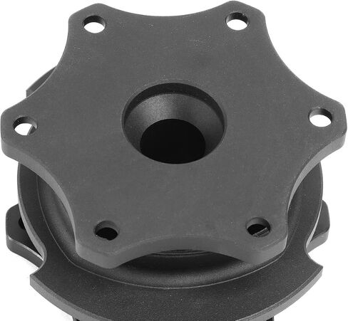 NRG Innovations NRG-SRK-R200BK-BK SRK-R200BK-BK SFI 42.1/6- Bolt Steering Wheel Quick Release Adapter, Black in Kuwait