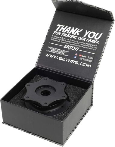 NRG Innovations NRG-SRK-R200BK-BK SRK-R200BK-BK SFI 42.1/6- Bolt Steering Wheel Quick Release Adapter, Black in Kuwait