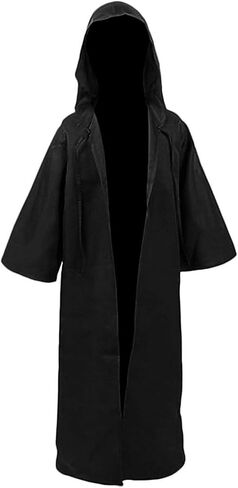 Kids Wizard Tunic Wooded Jedi Robe Boys Monk Criest Cloak Halloween Cosplay Knight Hood Cape Renaissance Comple in Kuwait