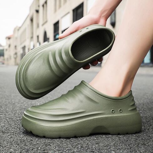 Chef Shoes for Men and Women, Strong Non-Slip Kitchen Clock Clogs, Oil Resistant Nurse Garden Bathroom Work Sandals, Lightweight Waterproof Health Care Food Service Shoe in Saudi Arabia