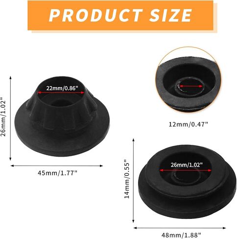 4Pcs Radiator Mount Bushing, Rubber Mount Bushing for Toyota Venza 2009-2015 Replaces# 16523-AD010 in Kuwait