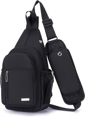 O-TBOST Waterproof Sling Bag Crossbody Backpack Unisex Chest Bags for Women Men Hiking Daypack Casual Lightweight Fanny Pack (black) in Saudi Arabia