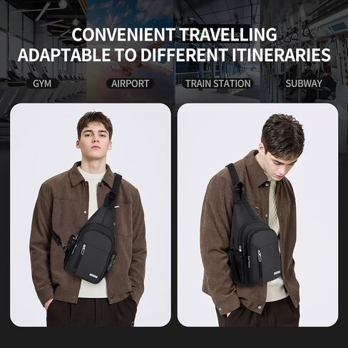 O-TBOST Waterproof Sling Bag Crossbody Backpack Unisex Chest Bags for Women Men Hiking Daypack Casual Lightweight Fanny Pack (black) in Saudi Arabia