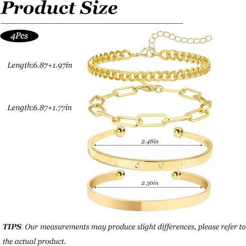 choice of all Chunky Gold Bracelet Stack Cuff Bangles for Women Trendy Non Tarnish Dainty Silver Chain Bracelet Layered Snake Chain Cuban Link Bracelet Pack for Women 2025 in Saudi Arabia