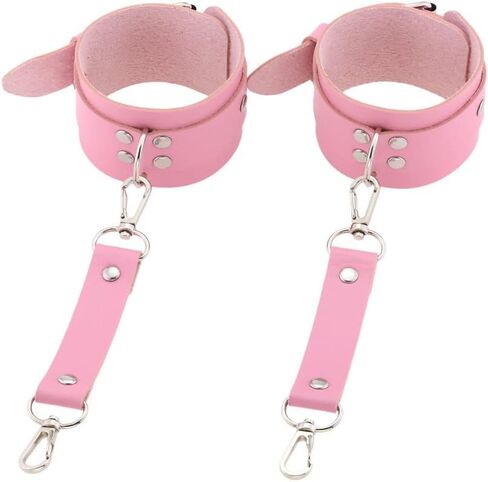 FM FM42 Multicolor PU Simulated Leather Clip-on Adjustable Buckle Bracelet Handcuffs, Pack of 2 PCs in Saudi Arabia