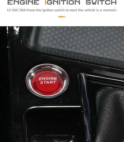 Car Start Button,Car Accessories Engine Start Ignition Switch,12 Volt 50 Amp Blue LED Push to Start Button,Push Start Ignition Switch,Suitable for Marine Vehicle Racing Car Truck RV (Red) in Saudi Arabia