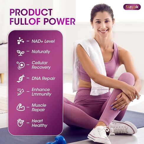 Nad Resveratrol Gummies ، مكملات NAD للنساء مع الكولاجين المائي ، وبذور العنب ، و D-biotin دعم مضادات الأكسدة ، وتجديد الخلايا وتجديد الخلايا ، وخالية من السكر ، 60 جنة. in Kuwait