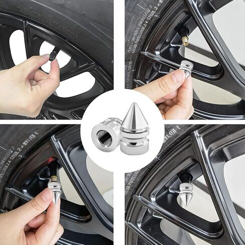 4 PCS Car Tyre Valve Caps ، سبيكة الألومنيوم سبيكة صمامات الإطارات صمامات الجذعية ، وغطاء الغبار صمام الإطارات زخرفة دراجة نارية للدراجات الشاحنة ، وملحقات السيارات العالمية (أحمر ، 4 أجزاء) in Saudi Arabia