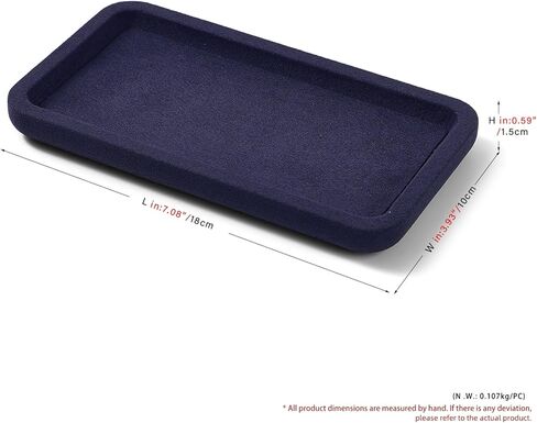 Microfiber Jewelry Trays Small Square Bracelet Necklace Ring Earring Organizer Tray (Beige) in Saudi Arabia