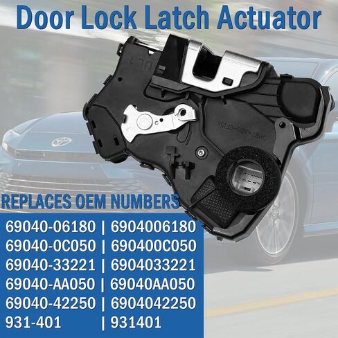 Qagea Front Left Driver Side Door Lock Latch Actuator Motor Fits for Toyota 4Runner Tundra Camry Corolla RAV4 Lexus ES350 GX460, Replaces 69040-0C050, 69040-06180, 931-401 in Kuwait