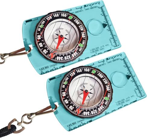 قطعة واحدة من بوصلة Menjo Outdoors Starter مثالية للكشافة أو مرشدات الفتيات أو الأشبال أو البراونيز أو المتحمسين للحياة البرية. رائعة للتخييم والتنزه سيرًا على الأقدام وحقائب الظهر وتسلق الجبال والاستكشاف in Kuwait