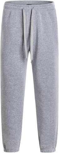 Facitisu Men Fleece Sweatpants 3 Pack Active Basic Jogger Drawstring Workout with Pocks Elastics Waist Pants in Saudi Arabia