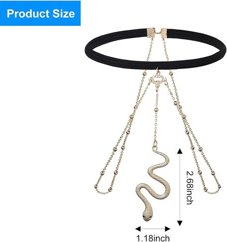 2Pcs Thigh Chain Gold Leg Chain Jewerly for Women Gold Snake Charm Thigh Bracelet Party Body Chain Jewelry in Saudi Arabia