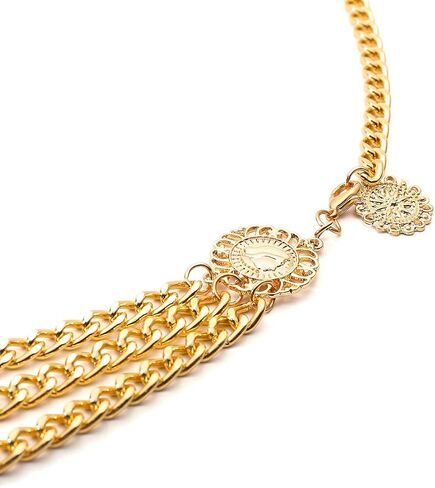 Multilayer Metal Chain Adjustable Multilayer Gold Waist Chain Vintage Body Jewelry for Women Boho Chic Layered Belt Yoga Party Clothing Accessories in Kuwait