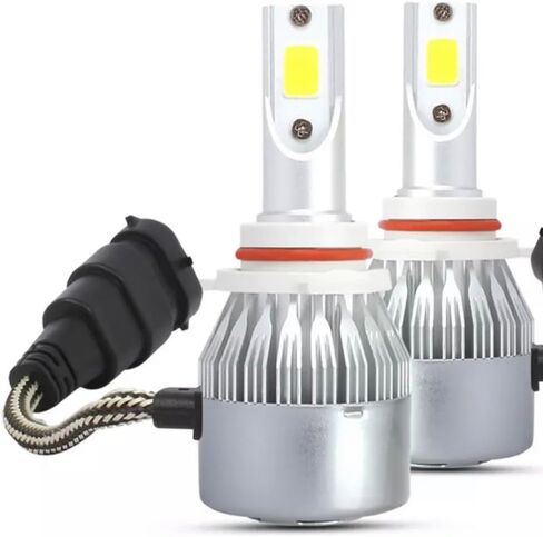 2pcs H8/H9/H11/9006/9005/H7/H4/H13/9007/9004 LED LED ، 6000K 3800LM Super Bright High و Low Beam Bleb C6 LED LED BLUBLED BLUBLIS in Kuwait