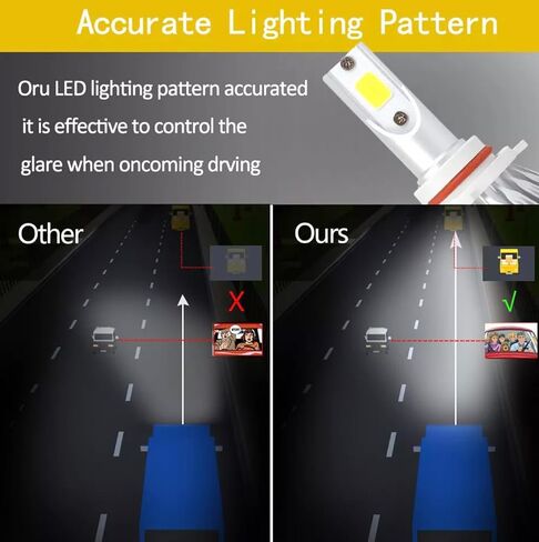 2pcs H8/H9/H11/9006/9005/H7/H4/H13/9007/9004 LED LED ، 6000K 3800LM Super Bright High و Low Beam Bleb C6 LED LED BLUBLED BLUBLIS in Kuwait