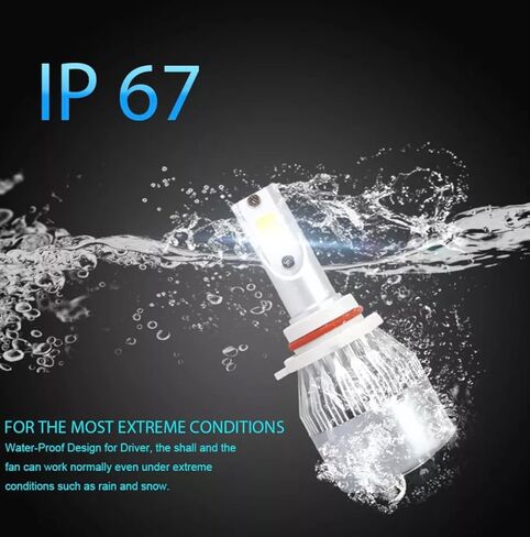 2PCS H8/H9/H11/9006/9005/H7/H4/H13/9007/9004 Car LED Light, 6000K 3800LM Super Bright High and Low Beam Bulb C6 LED Fog Light Headlight Bulb Replacement, Plug & Play, Car/trucks (9006/9012/HB4) in Kuwait