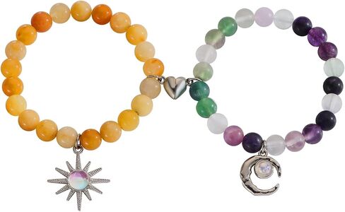 Sun and Moon Friendship Bracelets Matching Bracelets for Couples Cute Handmade Beaded BFF Bracelets for 2 Bracelets Fashion Charm Womens Bracelets Jewelry Gifts in Kuwait