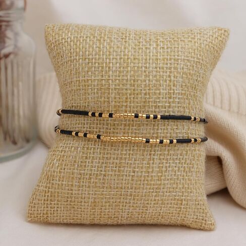 Seed Beads Bracelets for Women, Boho Handmade Adjustable Colorful Beaded Stackable Strand Bracelet Prom Jewelry Gift. in Saudi Arabia