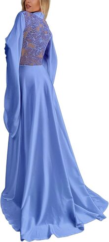 Satin Floor Length Robes for Women Lace Bride Kimono Nightgown Silk Bridesmaid Robes Wedding Party Sleepwear Dress in Kuwait