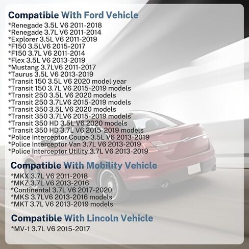 مجموعة غلاف صمام VS50814R متوافقة مع فورد لنكولن مركبة Edge Explorer F150 F-150 2011-2020 ، Transit 150 250 350 ، MKS MKT MKX MKZ 2015-2017 3.5L 3.7L V6 استبدال# VS 50814 R VS507222 in Kuwait