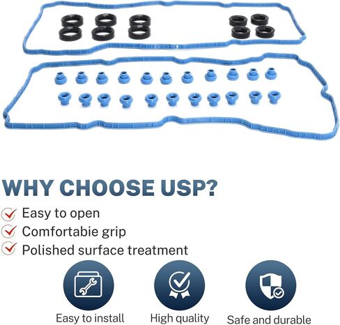 مجموعة غلاف صمام VS50814R متوافقة مع فورد لنكولن مركبة Edge Explorer F150 F-150 2011-2020 ، Transit 150 250 350 ، MKS MKT MKX MKZ 2015-2017 3.5L 3.7L V6 استبدال# VS 50814 R VS507222 in Kuwait