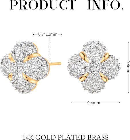أقراط ذهبية للنساء 14K مطلي بالذهب S925 STERLLIN in Kuwait