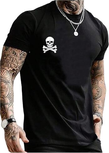 Floerns Men's Summer Streetwear Causal T Shirts Ombre Tropical Print Crewneck Short Sleeve Tee Shirts Tops in Saudi Arabia