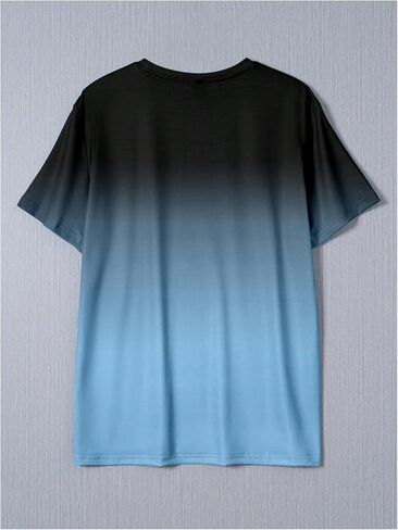 Floerns Men's Summer Streetwear Causal T Shirts Ombre Tropical Print Crewneck Short Sleeve Tee Shirts Tops in Saudi Arabia