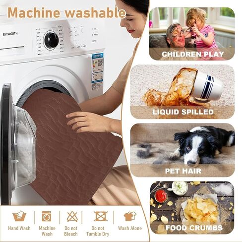 XINEAGE 100% Waterproof Recliner Chair Covers with Elastic Straps, Nonslip Reclining Couch Covers Washable Recliner Couch Cover with Pockets Furniture Protector for Pets Dogs (Coffee, 23") in Kuwait