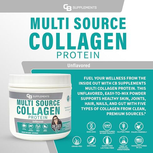 Vanilla Multi Collagen Protein Powder - Hydrolyzed Bovine Collagen Peptides, Albumen Protein, Hydrolyzed Marine Collagen Peptides, Natural Flavors in Saudi Arabia