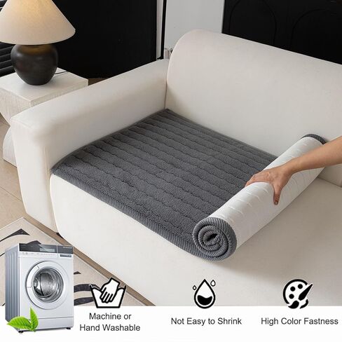 ZQFFB Washable Pet Couch Cover Non-Slip Sofa Covers for Dogs Pet-Friendly Soft Sherpa Dog Couch Protector Mat for Sofa in Kuwait