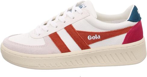 Gola Women's Grandslam Trident Sneaker, White/Pastel Pink/Iceberg, 6 in Saudi Arabia