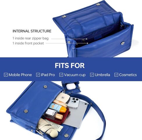 LAFESTIN PU Leather Shoulder Purses For Women With Mini Purse, Large Satchel Bags Adjustable Strap Women's Crossbody Handbags in Kuwait