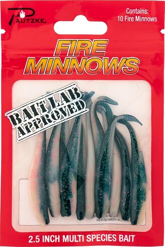 Fire Minnow Lure Minnow Bait for Ice Fishing & More - Versatile, Durable Artificial Fishing Lure for Bass, Crappie, Perch, Walleye & Trout in Saudi Arabia