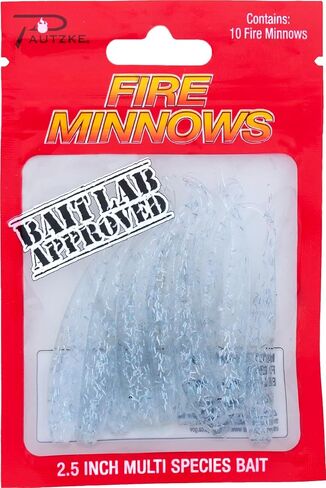 Fire Minnow Lure Minnow Bait for Ice Fishing & More - Versatile, Durable Artificial Fishing Lure for Bass, Crappie, Perch, Walleye & Trout in Saudi Arabia