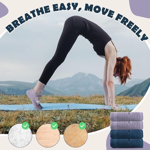 Pilates Socks with Grips for Women – Non-Slip Grip Socks for Pilates, Yoga, Barre & Dance in Saudi Arabia