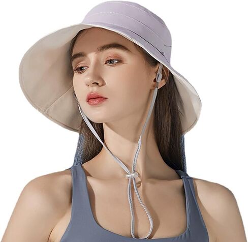 Peicees Reversible Bucket Hat with Wide Brim Sun Protection Hat for Women UPF 50+ UV Sunshade Hat Beach Travel Hiking Garden in Saudi Arabia