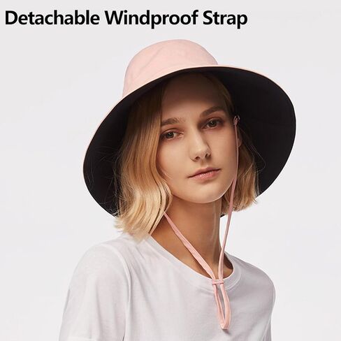 Peicees Reversible Bucket Hat with Wide Brim Sun Protection Hat for Women UPF 50+ UV Sunshade Hat Beach Travel Hiking Garden in Saudi Arabia