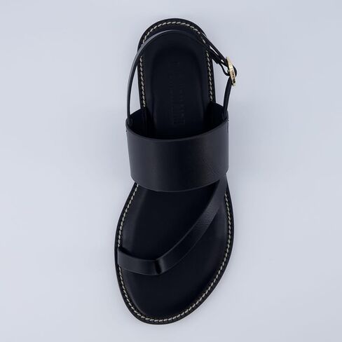 CUSHIONAIRE Leader Women’s Strappy Sandal – Premium Faux Leather Toe Loop Flat with Adjustable Ankle Strap & Cushioned Footbed in Saudi Arabia
