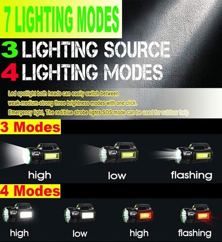 LED Searchlights Handheld Lantern, 13000LM 2 Modes USB Rechargeable LED Flashlights, High Power Outdoors Camping Hunting Lamp, Portable Spotlight Work Light for Indoor Outdoor Emergency in Saudi Arabia
