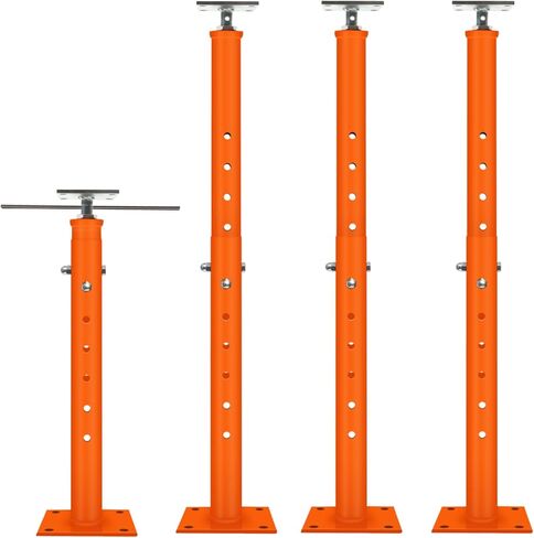 4 Pcs House Floor Jacks Post for Leveling,Adjustable Support Jack 19-36" Height Range,Floor Jack Stand 2 ton - 4400 lbs Height Capacity (Each),Screw Jack,Lift Supports,Level Supports Orange Orange in Kuwait