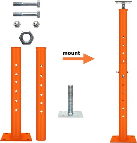 4 Pcs House Floor Jacks Post for Leveling,Adjustable Support Jack 19-36" Height Range,Floor Jack Stand 2 ton - 4400 lbs Height Capacity (Each),Screw Jack,Lift Supports,Level Supports Orange Orange in Saudi Arabia