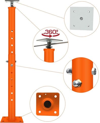 4 Pcs House Floor Jacks Post for Leveling,Adjustable Support Jack 19-36" Height Range,Floor Jack Stand 2 ton - 4400 lbs Height Capacity (Each),Screw Jack,Lift Supports,Level Supports Orange Orange in Saudi Arabia