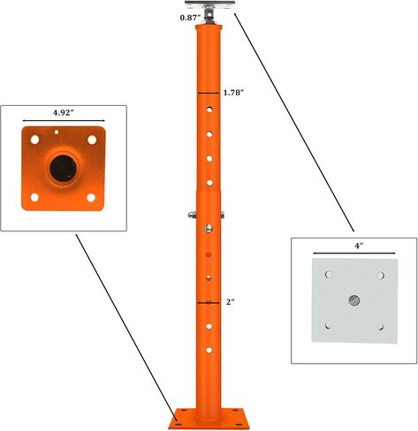 4 Pcs House Floor Jacks Post for Leveling,Adjustable Support Jack 19-36" Height Range,Floor Jack Stand 2 ton - 4400 lbs Height Capacity (Each),Screw Jack,Lift Supports,Level Supports Orange Orange in Saudi Arabia